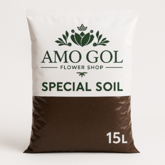 بسته ۱۵ لیتری خاک آپارتمانی عموگل، خاک ترکیبی و ارگانیک مخصوص گلدان‌ و گیاهان آپارتمانی، بسته‌بندی مقاوم خاک ضد عفونی 15لیتری